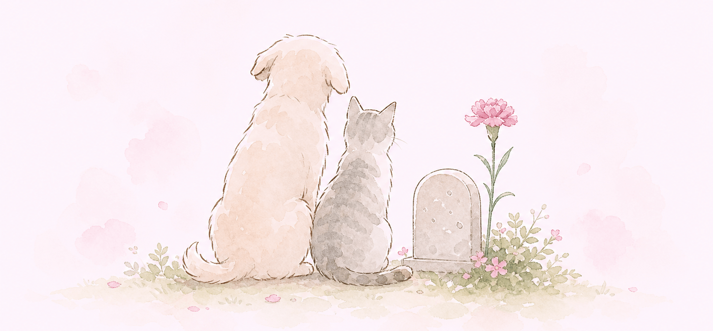 お墓とペットたち